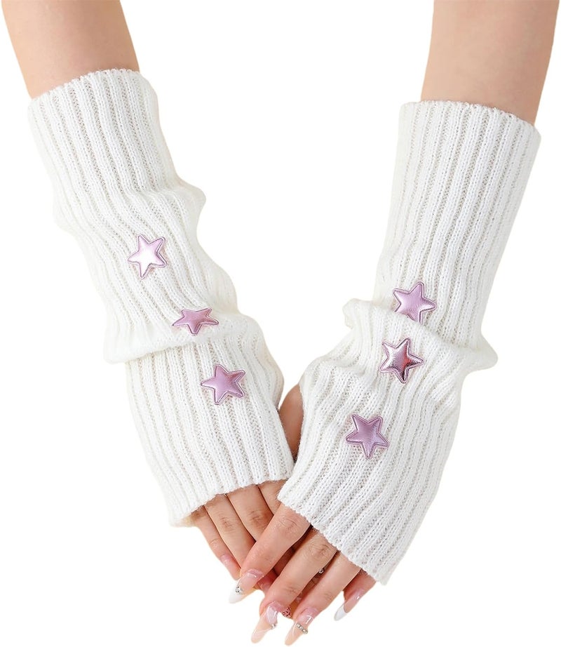 Insdark Goth Arm Warmers Y2k Women Rave Cute Fashion Punk Japanese Winter Grunge - Image 1